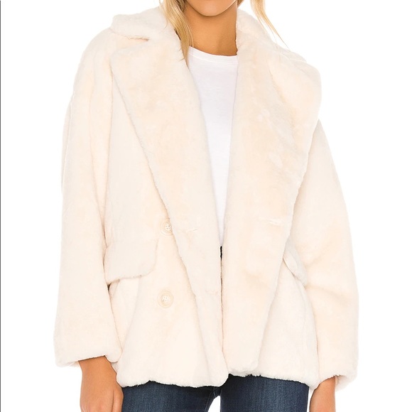 Free People Jackets & Blazers - Free people Solid Kate Faux Fur Coat in Ivory